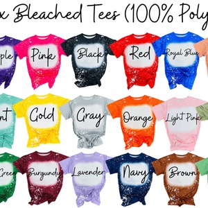 Sublimation Faux Bleached Blank T-Shirt | Adult & Kids Sizes | 100% Polyester Cotton-feel Sublimation Blank T-shirt