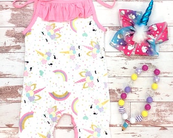 unicorn romper baby