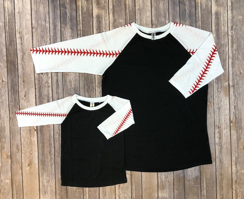 Baseball Raglan Shirt Unisex Matching Sports Adult and Kids Etsy