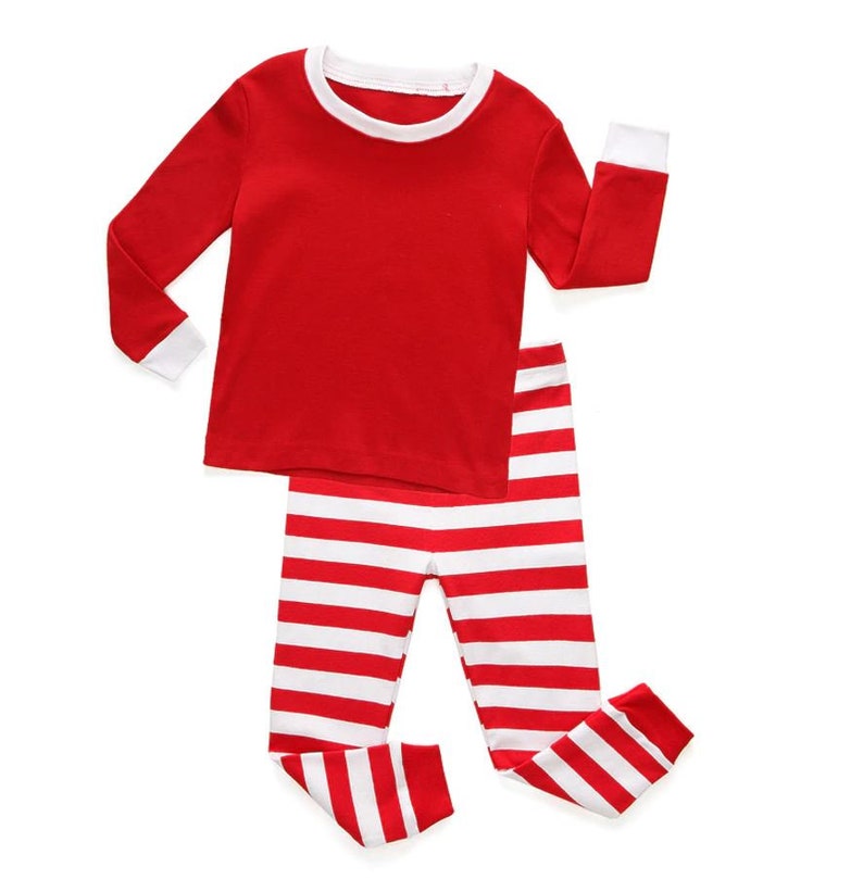 Christmas Red & White Striped Family Pajama Sets Kids and - Etsy