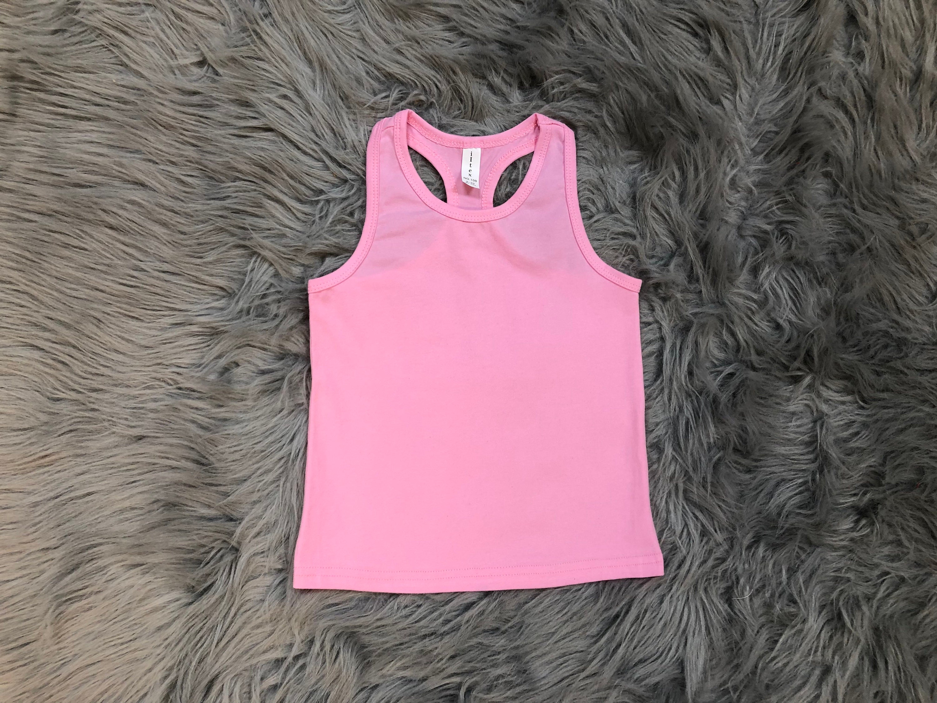 Kids Plain Racerback Tank Topkids Tank Topgirls Summer Etsy