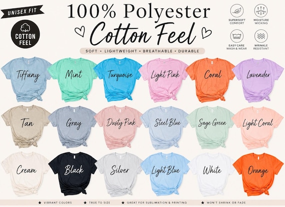 100% Polyester Sublimation Blank Shirt | Super Soft Sublimation Shirt | Polyester Blank Shirt