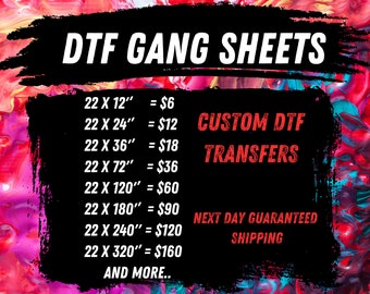 Gang Sheet DTF Custom | Full Color DTF | Custom DTF transfers | Bulk Dtf Transfers | Wholesale Dtf Prints | Heat Transfer | High Quality