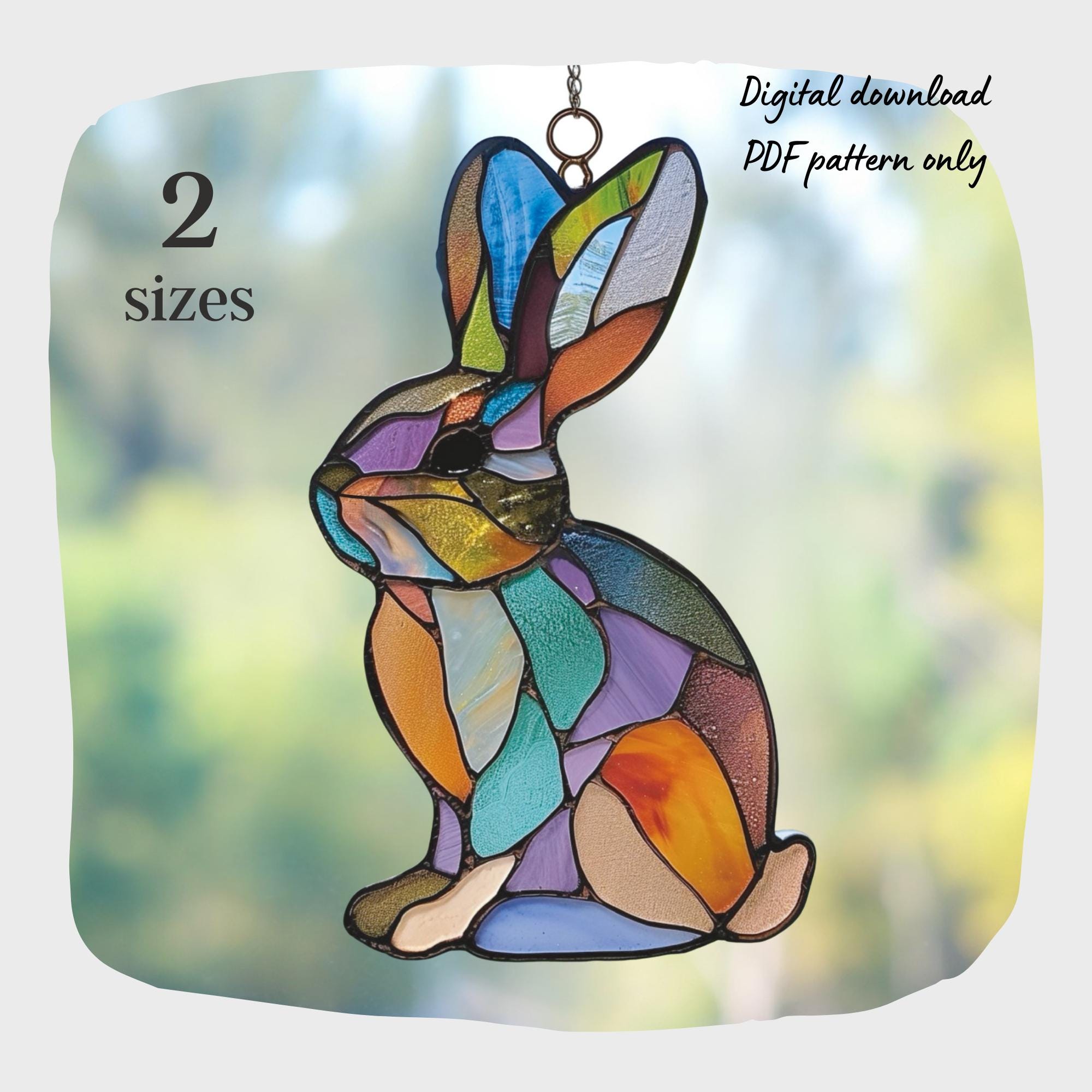Stained Glass Rabbit - Etsy