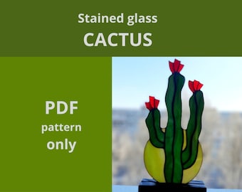 Acchiappasole A Forma Di Cactus In Vetro Colorato Fatto A Mano: 20 Cm, Con Catena. Perfetto Per Finestre, Giardino O Come Regalo Speciale Per La Mamma. - 6