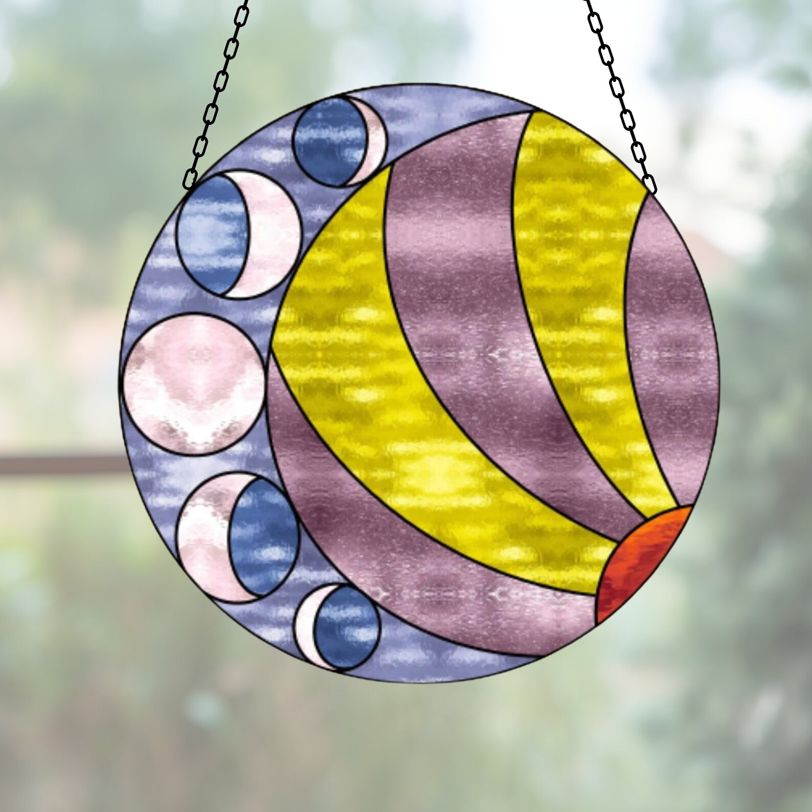Moon Phase Stained Glass Pattern, Digital Download - Etsy