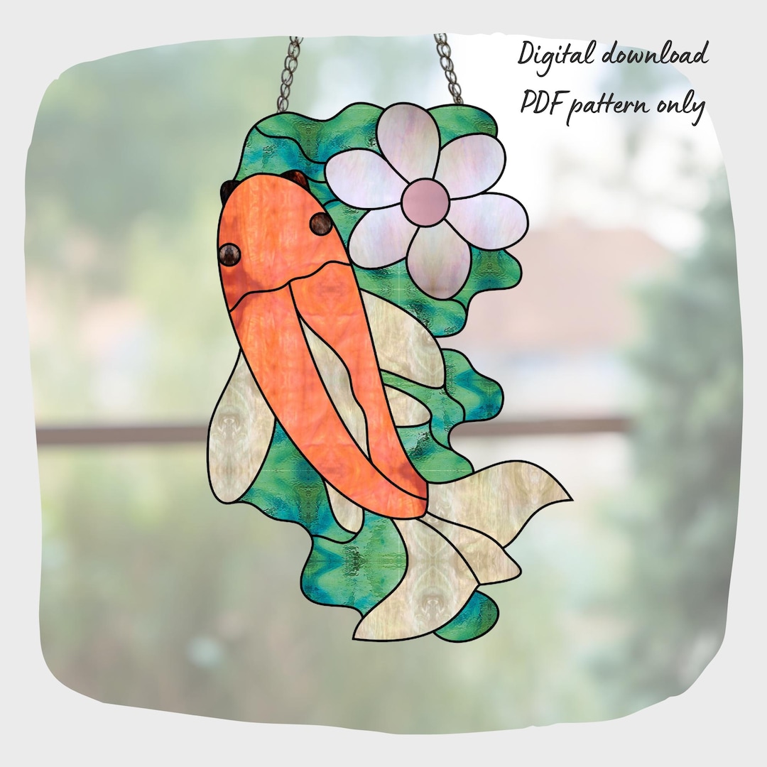 koi-fish-stained-glass-pattern-fish-stained-glass-pattern-digital-download-pattern-diy-suncatcher-home-decor-etsy