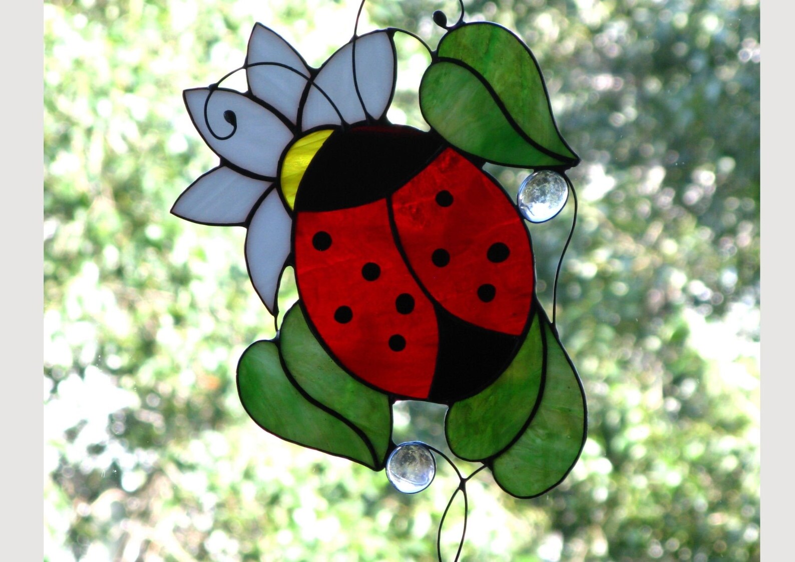 Pattern Stained Glass Ladybug DIGITAL DOWNLOAD Suncatcher Etsy