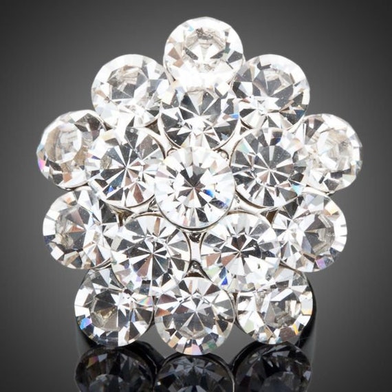 Goutte d'eau Motif Stellux Austrian Crystal Finger ring 18K Véritable Plaqué Or Goutte d'eau Motif Stellux Austrian Crystal Finger ring 18K Véritable Plaqué Or