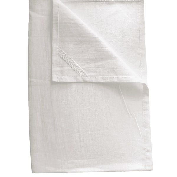 12-PK Flour Sack Towel,Plain,Blank Tea Towels,Dish Cloths,Kitchen Towel,Dish Towels White 27 x 27 - Flour Sack Towels all sides hemmed