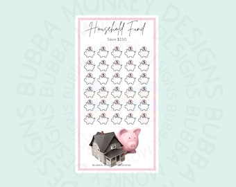 Savings Challenge, Digital Download, Fits A6 Budget Binder, Cash Stuffing, Printable Saving Tracker