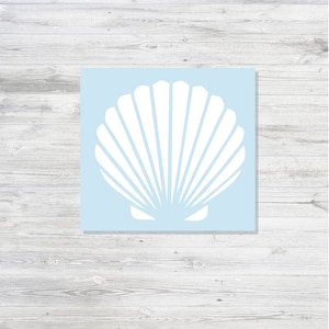 Seashell Vinyl Decal Sticker: Weatherproof Car Decal