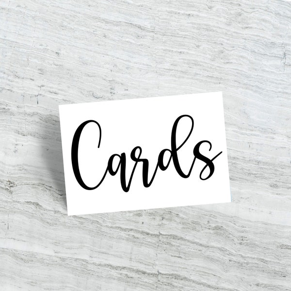 Cards Decal, Vinyl Decal For Card Box, Wedding Card Box Decal, Cards Decal Sticker, Perfect for Graduations and Birthday Card Boxes
