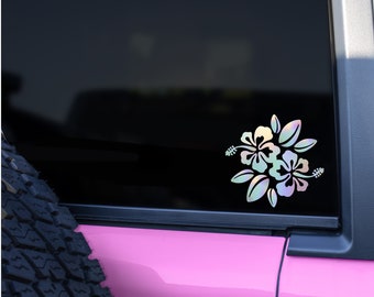 Hibiscus Flower, Vinyl Decal, Hawaii Vacation, Luggage Decal, Car Decal