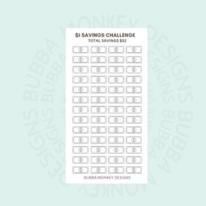 Mini 52 Week Savings Challenge, Emergency Fund, A6 Digital Download, A6 Binder Cash Stuffing Challenge Printable, For Budget Binder