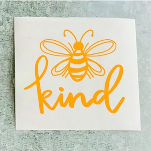 Bee Kind Decal, Vinyl Decal, Cute Car Accessory, Luggage Decal, Laptop Sticker