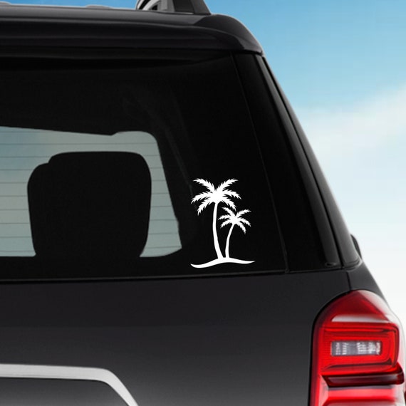 Palm Tree Decal Tropical Decal Car Window Decal Golf Cart Etsy