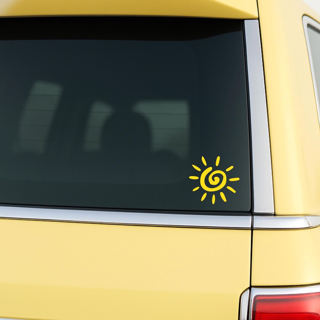 Sunshine Car Decal, Weatherproof Vinyl Sun Decal - Etsy