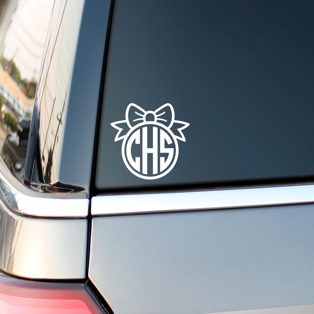 Custom Vinyl Monogram Decal, Monogram Sticker, Car Decals for Women ...