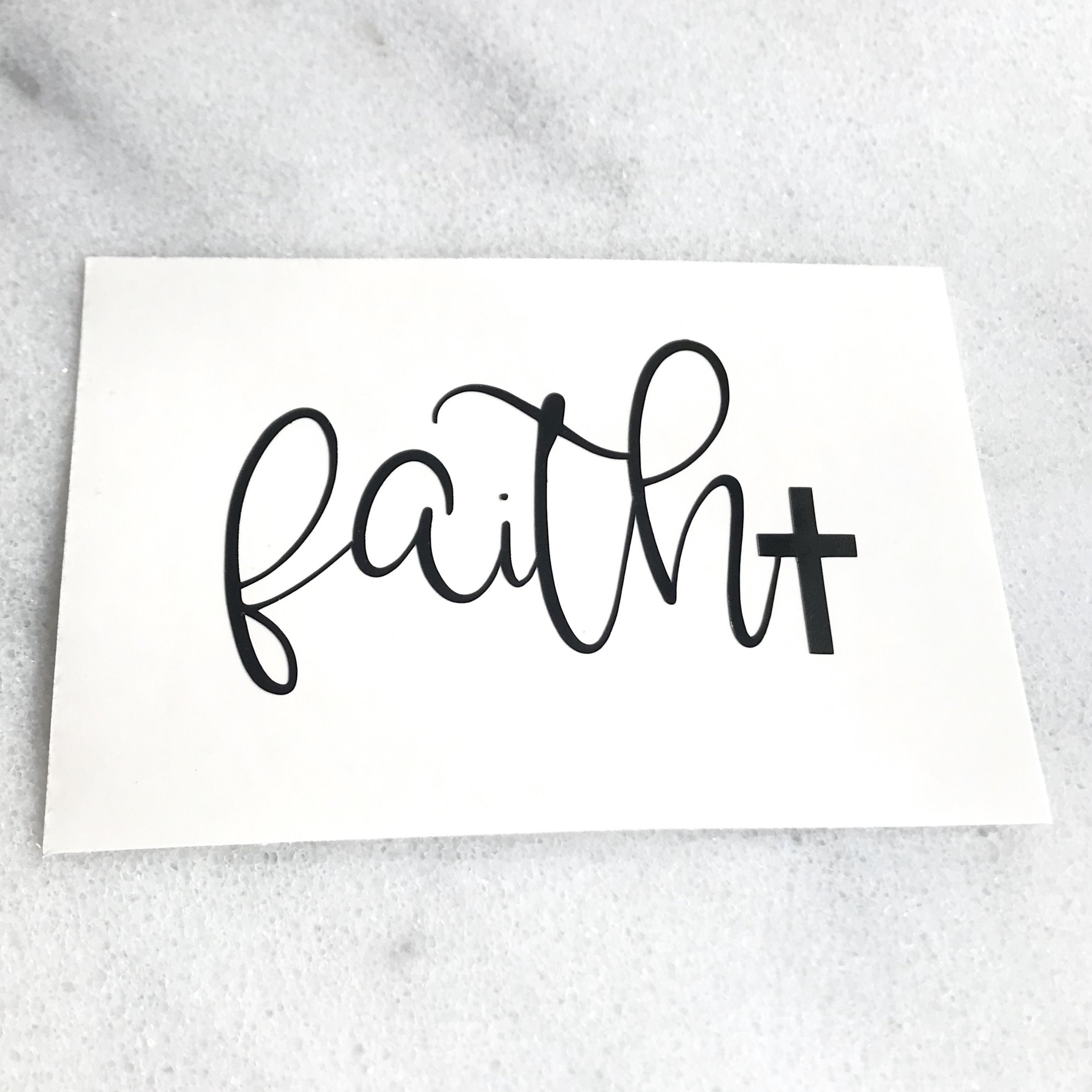 Faith Decal Faith Cross Decal Christian Car Decal Religious Etsy