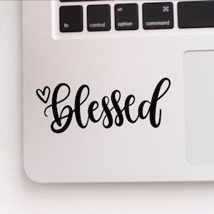 Blessed Decal, Christian Car Decals, Mom Gift, Christian Decals, Laptop Stickers, Car Decal, Vinyl Decal, Decals for Tumblers, Mirror Decal