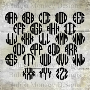Mini Monogram Decals 1/2 Decals Small Vinyl Stickers - Etsy