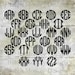 Mini Monogram Decals, 1/2