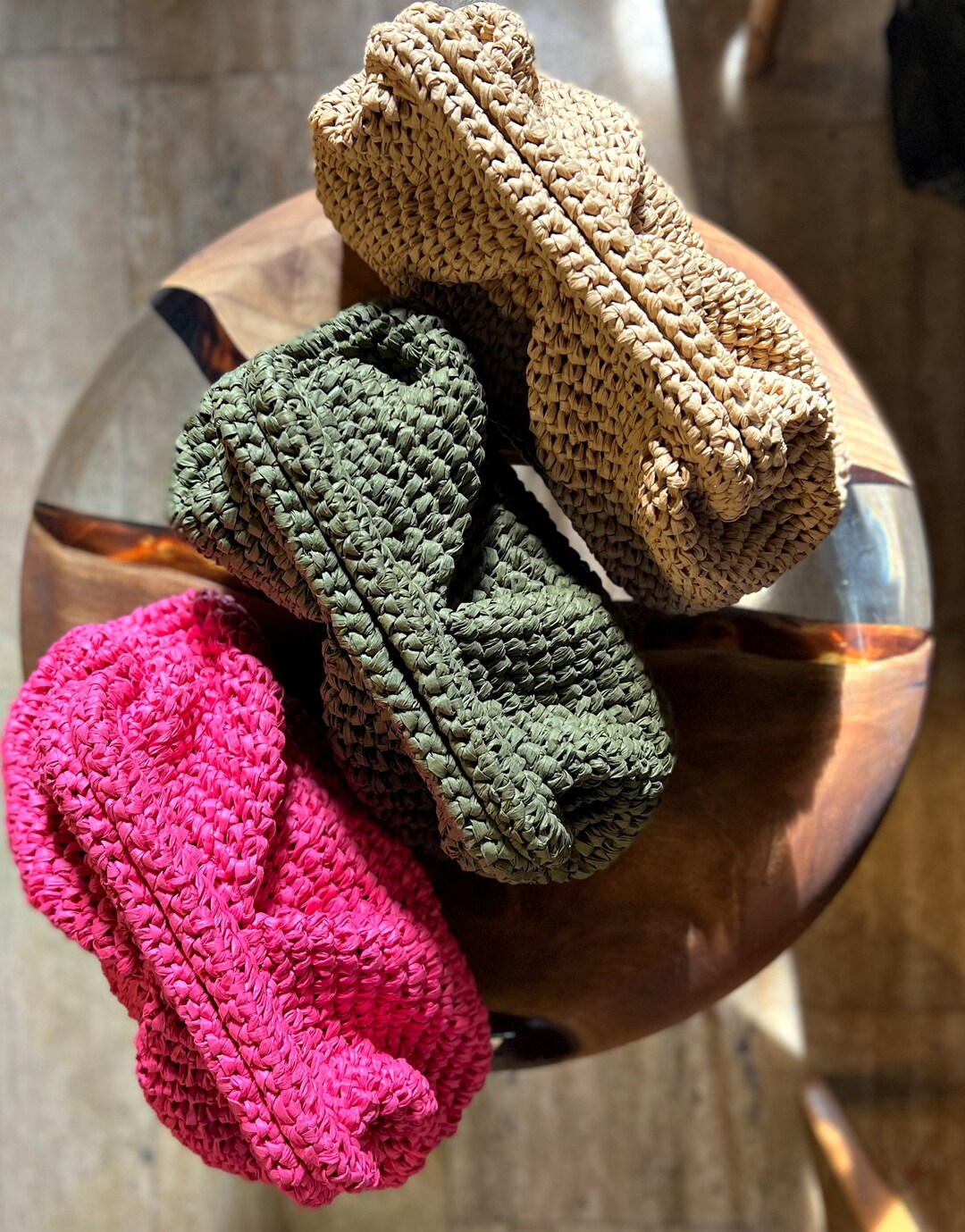 ショルダーバッグ・ポシェット [Slowslowly] Camellia Handmade Crochet Raffia Shoulder Bag ショルダーバッグ・ポシェット [Slowslowly] Camellia Handmade