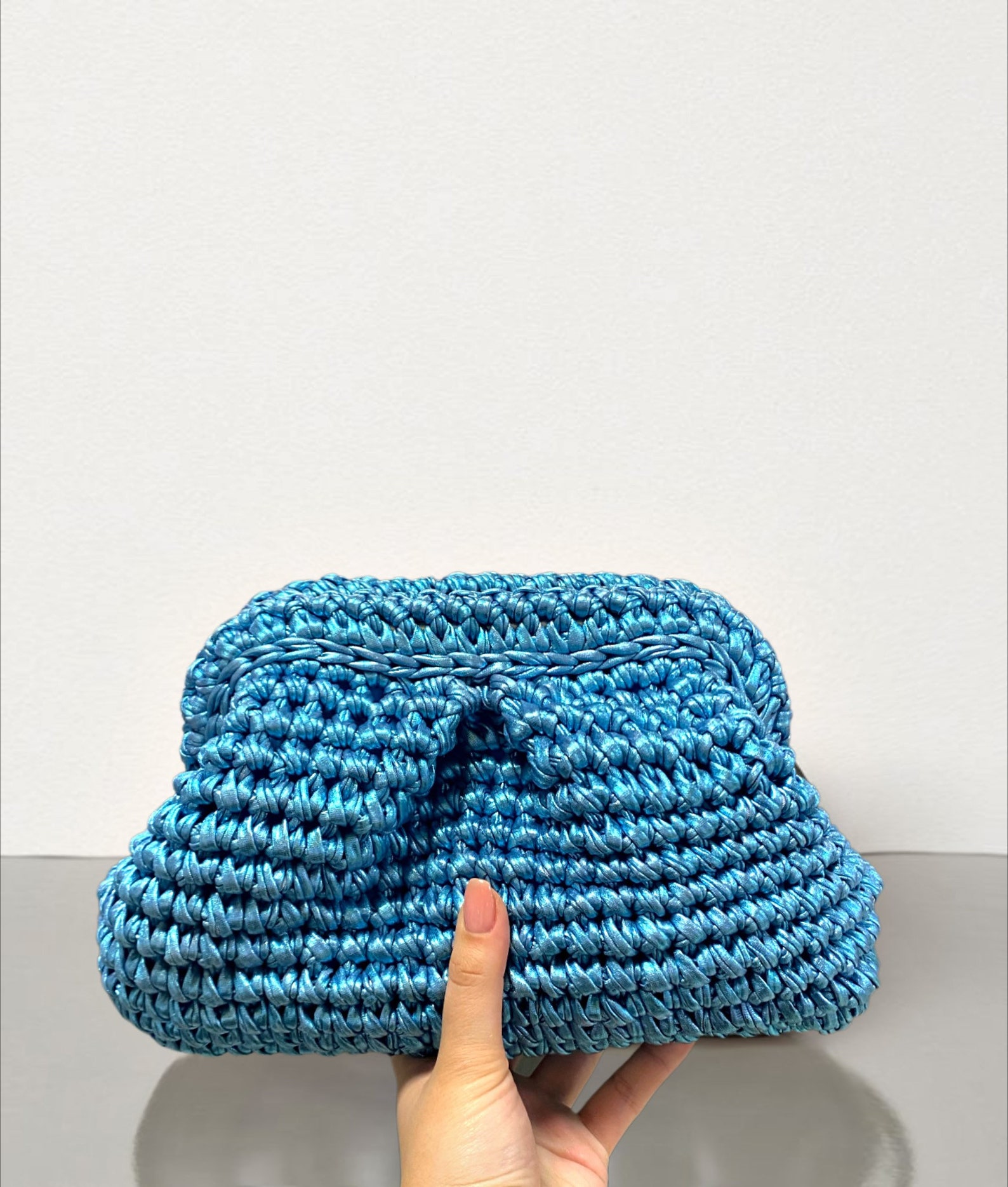 Metallic Raffia Bag Silver Raffia Clutch Handmade Raffia - Etsy