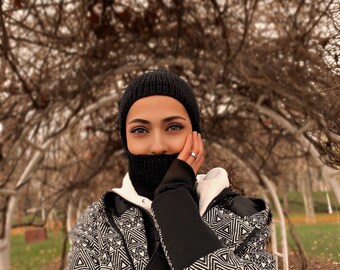 帽子 CLANE KIJIMATAKAYUKI WOOL KNIT BALACLAVA Knit Balaclava, Wool Balaclava, Wool Mask, Knit Mask, Ski