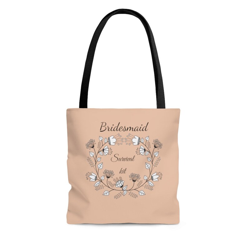 Cute bridesmaid tote bachelorette totes Personalized bridesmaid survival kit tote Bridal party tote bag
