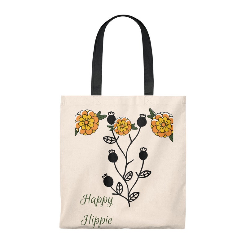 Happy Hippie Tote BagEnvironmental friendly bag