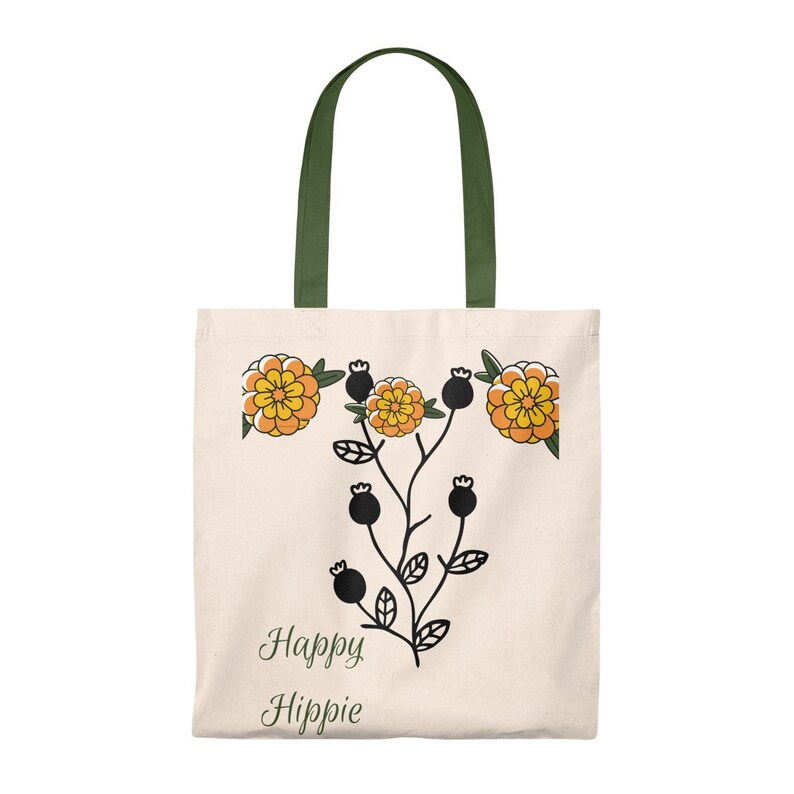 Happy Hippie Tote BagEnvironmental friendly bag