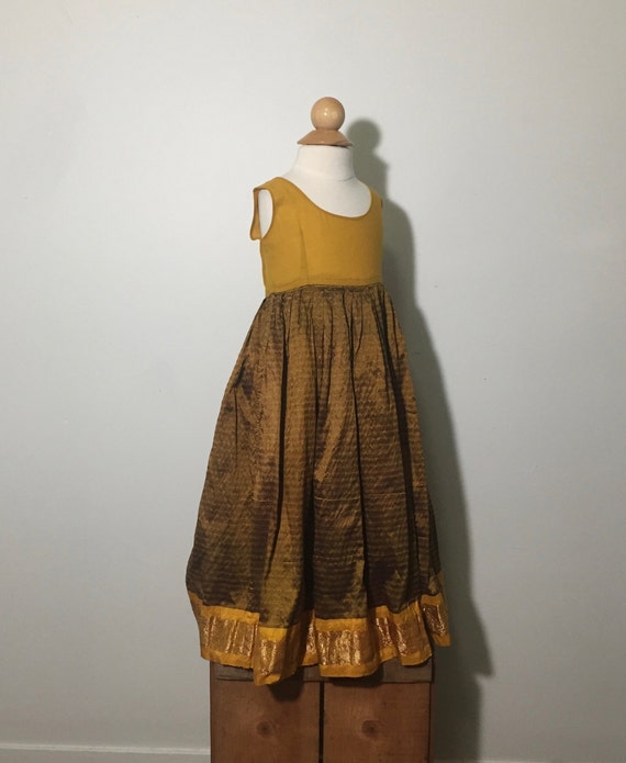 Aztek Gold Dress | 1930s Hand Made Dress | 1930s … - image 4