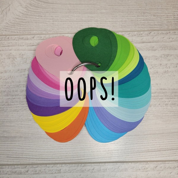 OOPS! 100 Large Assorted Tear Floss Drops | Thread Drops | Cross Stitch | 5 each in 20 different colours