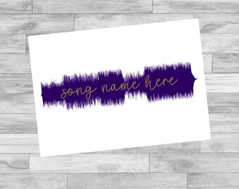 Favourite Song (Full) Sound Wave Art Print with Foil | 5x7