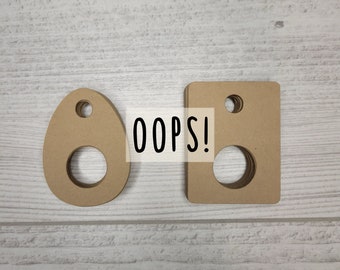 OOPS! 50 Small Kraft Floss Drops | Cross Stitch, Embroidery | 1.5" x 2"