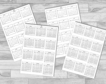 2024 Calendar Grids for Journals | Print Your Own | week starting on Monday
