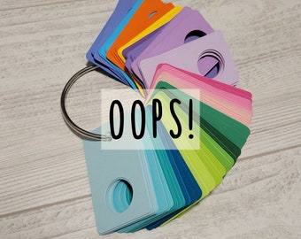 OOPS! 100 Large Assorted Rectangular Floss Drops | Thread Drops | Cross Stitch | 5 each in 20 different colours