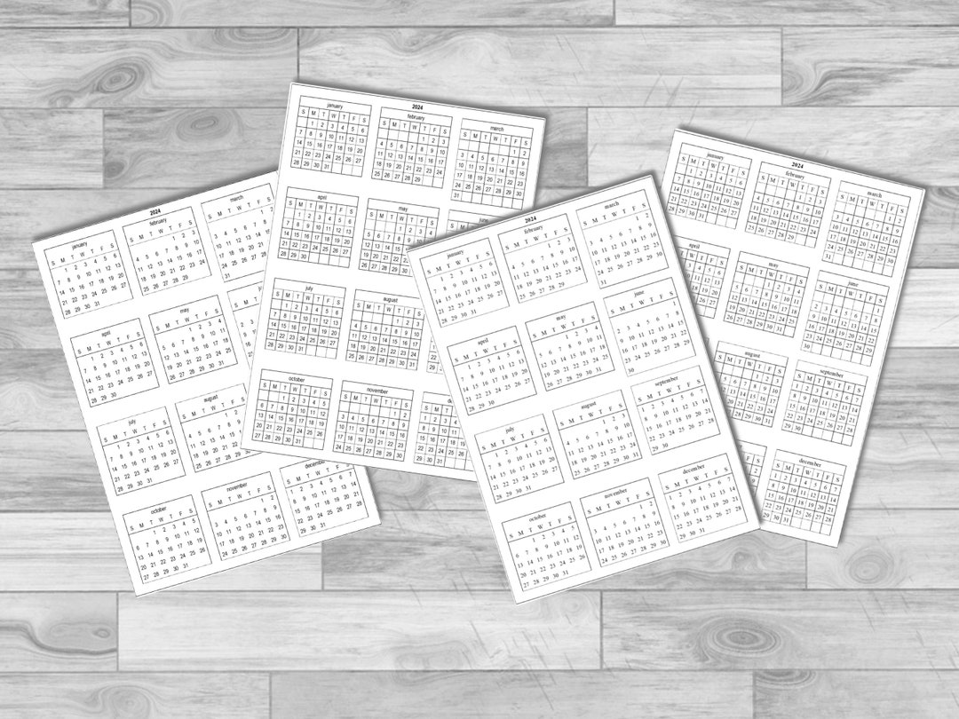 2024-calendar-grids-for-journals-print-your-own-week-starting-on-sunday