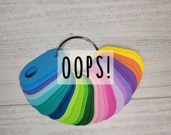 OOPS! 100 Large Assorted Rounded Floss Drops | Thread Drops | Cross Stitch | 5 each in 20 different colours