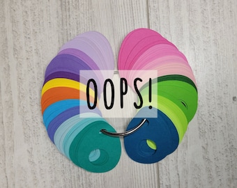 OOPS! 100 Small Assorted Tear Floss Drops | Thread Drops | Cross Stitch, Embroidery | 5 each in 20 different colours | 1.5" x 2"