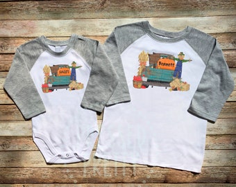 Fall Truck Shirt, Kids Pumpkin Truck Tee, Thanksgiving Tshirt, Toddler TShirt, Infant Shirt, Gift for Kids, Pumpkin Patch, Girls, Boys