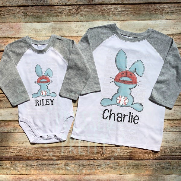 Baseball Easter Bunny Shirt, Kids Easter Shirt, Baby Easter Shirt, Toddler Easter Shirt, Boys Easter, My First Easter, Gift for Kids