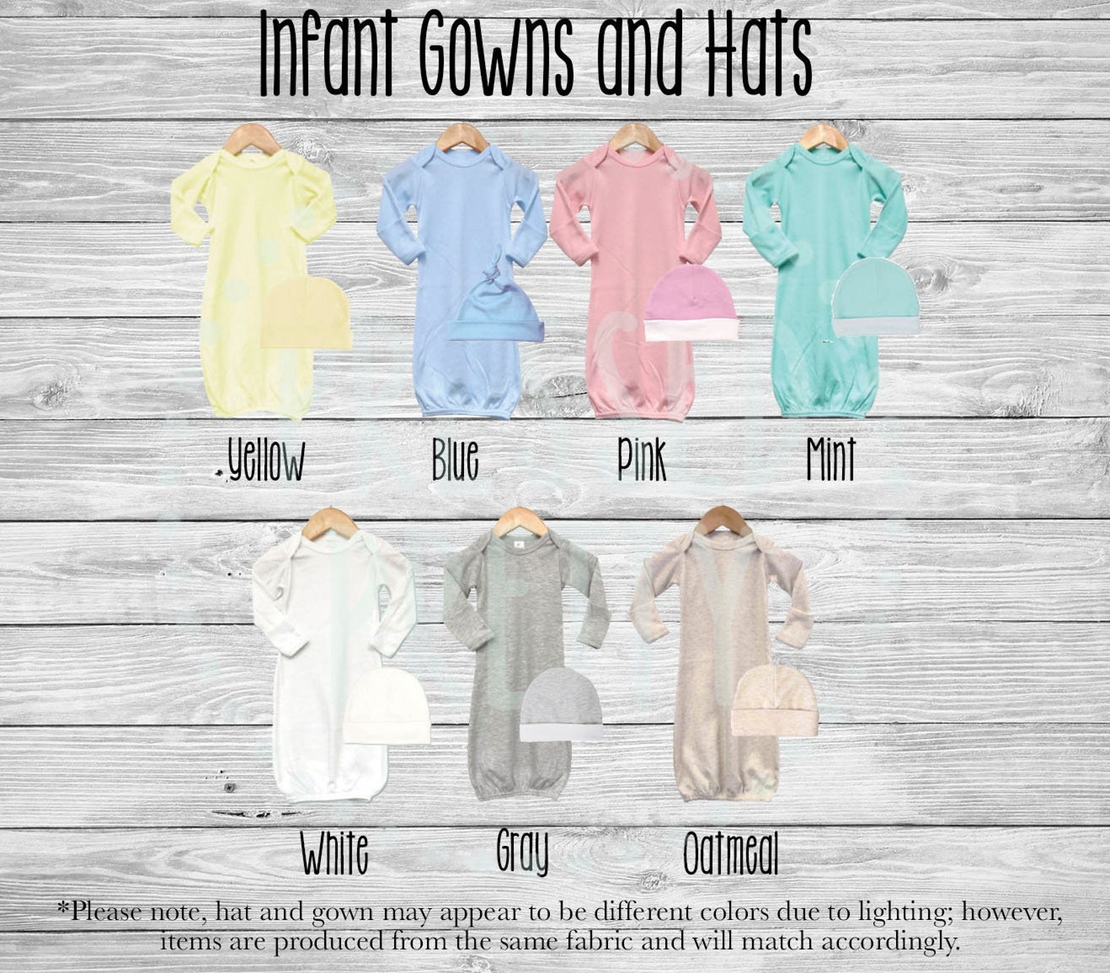 Infant Gown and Hat Personalized Baby Gown Baby Shower Gift Etsy