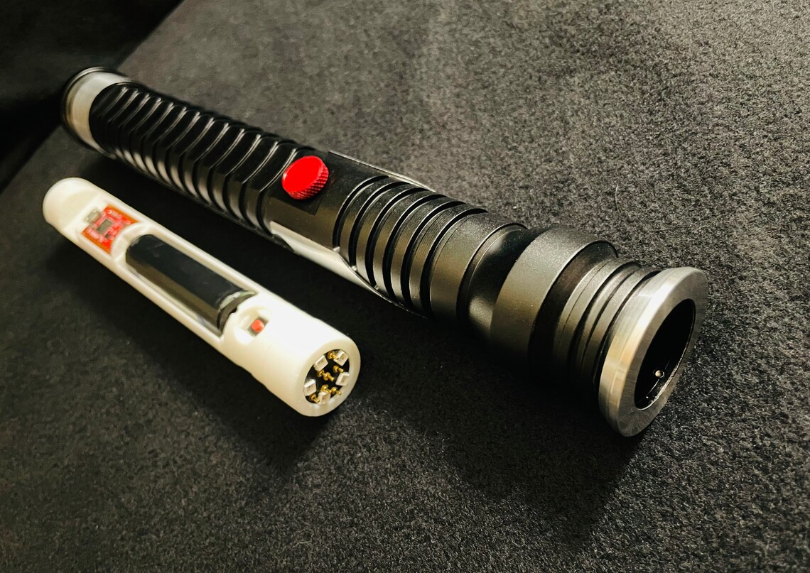 One Replicas SSQY Quigon Jinn Super Stunt Lightsaber Hilt DIY Etsy