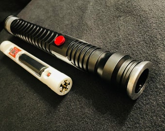 One Replicas SSQY Qui-Gon Jinn Super Stunt Lightsaber Hilt DIY ( CHASSIS ) V1 V2