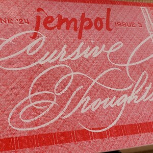 Magazine Cursive Cursive Handwriting Zine Risograph Printed Calligraphy Perzine - Jempol ...