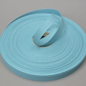 Türkis 15mm italienische Kunstleder flach gefaltet Band Trimmband Band Gürtel PU Vegan Mode Textil schuhe Taschen Zubehör Cosplay DIY