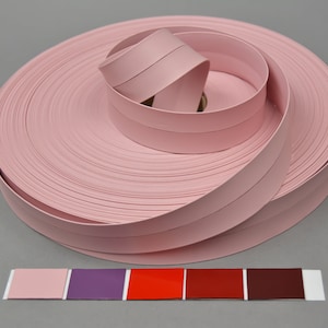 Pulver rosa 30mm italienischen Kunstleder flach gefaltet Band Trimmband Band Gürtel PU Vegan Mode Textil Schuhe Taschen Zubehör Cosplay